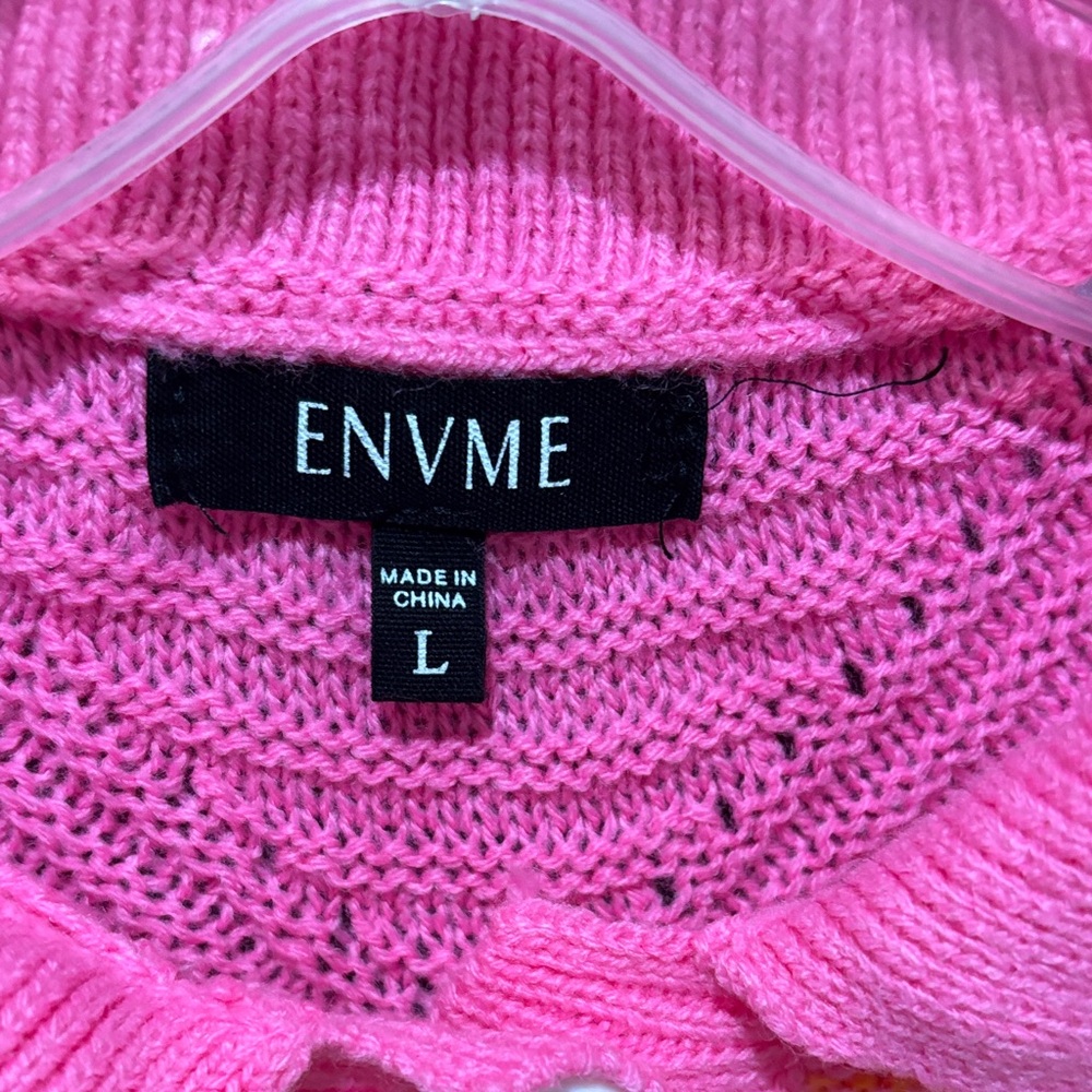 Envme Chevron Polo - Pink, Orange, Cream Outfit L - Picture 2 of 7
